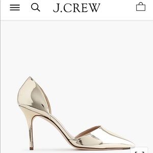 J. Crew gold heels